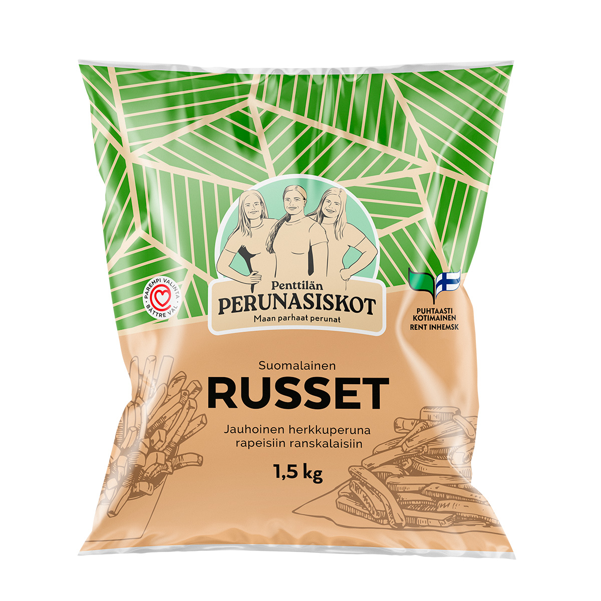 Perunasiskojen Russet on jauhoinen herkkuperuna.